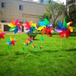 7-Point Rainbow Pinwheel with Wooden Stick