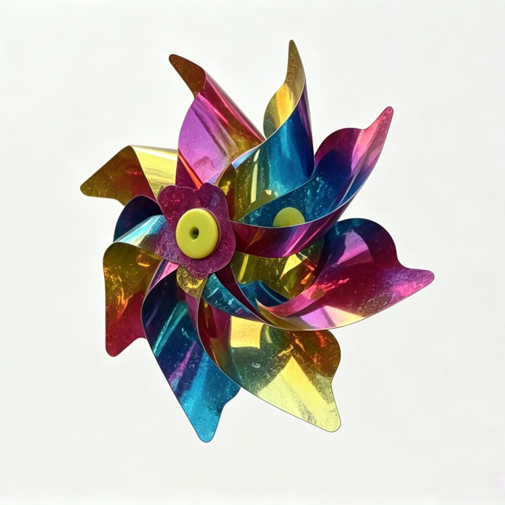 Eight-Point Rainbow Laser Reflective Sequins Pinwheel String Bunting