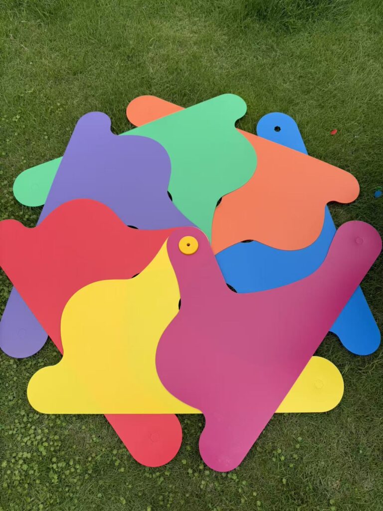 Seven-point Rainbow Pinwheel with Metal Stand