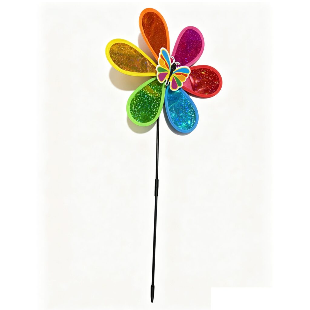 Single Layer Laser Glitter Sequins Insect Shaped Pinwheel