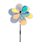 Pinwheel with double-layer structure and six colorful film blades