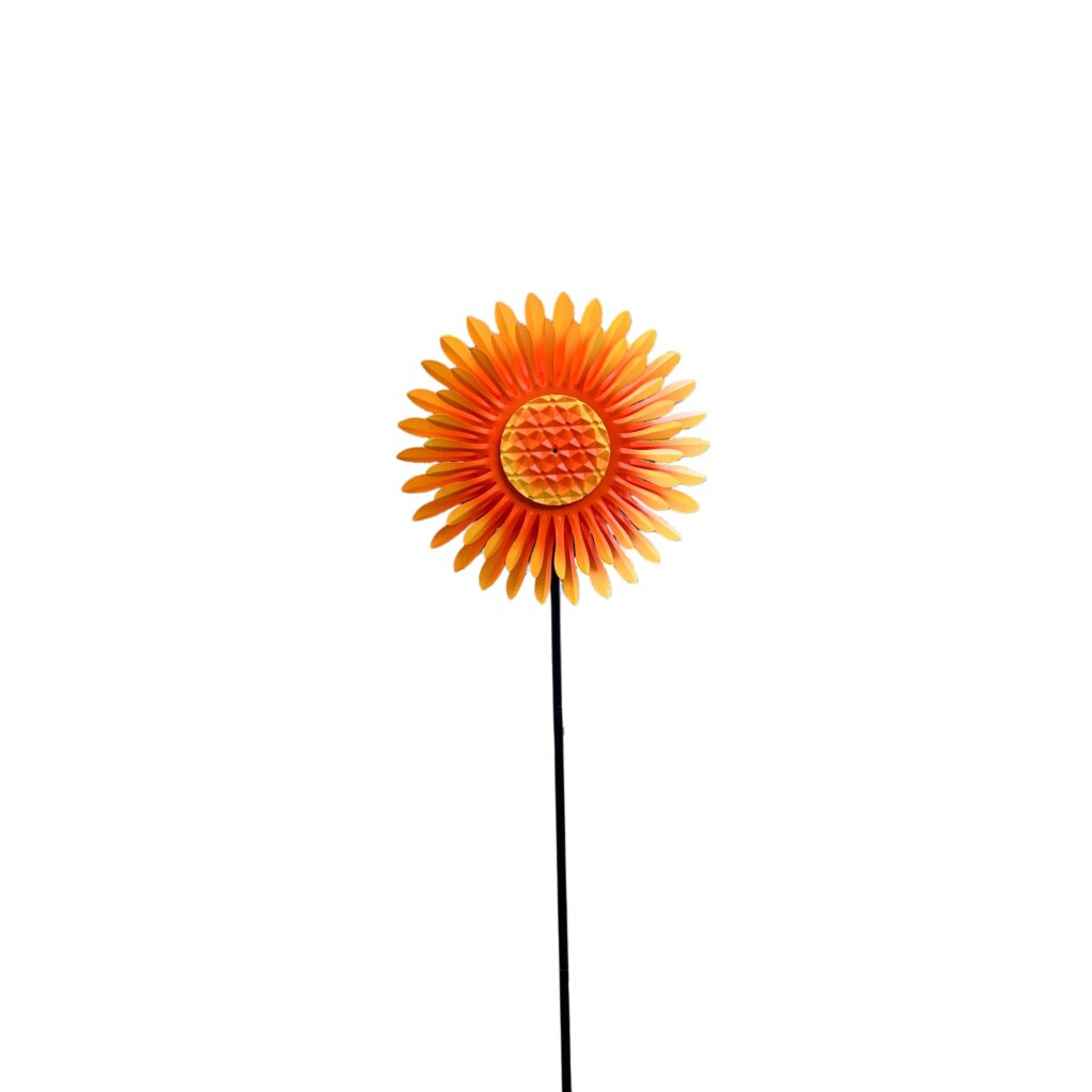 Iron Sunflower Shaped Pinwheel Wind Spinner