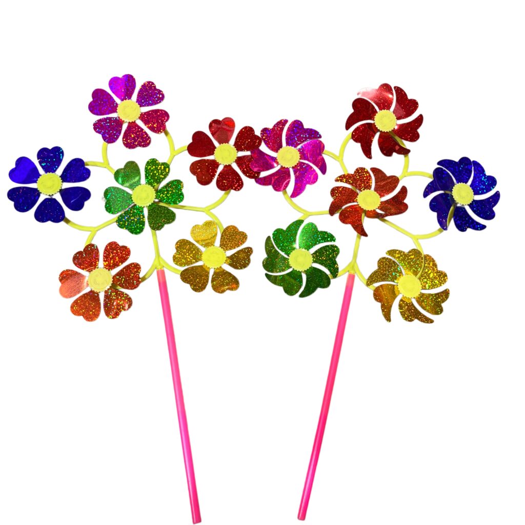 Six blossoms Glitter Sequin Pinwheel