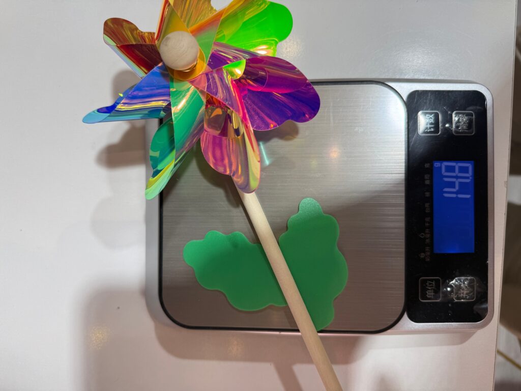 Seven-Point Rainbow Imported Film Wooden Stick Pinwheel