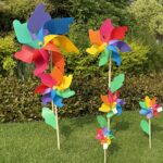 7-Point Rainbow Pinwheel with Wooden Stick