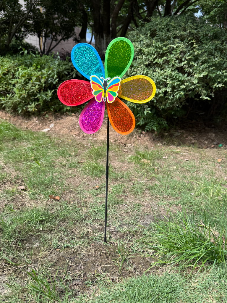 Single Layer Laser Glitter Sequins Insect Shaped Pinwheel