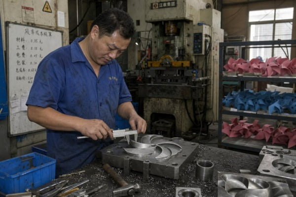 Pinwheel Quality Control Process Quality control process steps for developing custom pinwheel designs with manufacturers (ID#5)