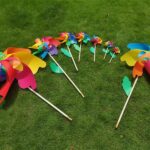 7-Point Rainbow Pinwheel with Wooden Stick