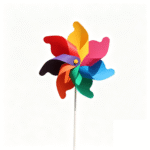 Seven-point Rainbow Metal Stick Pinwheel