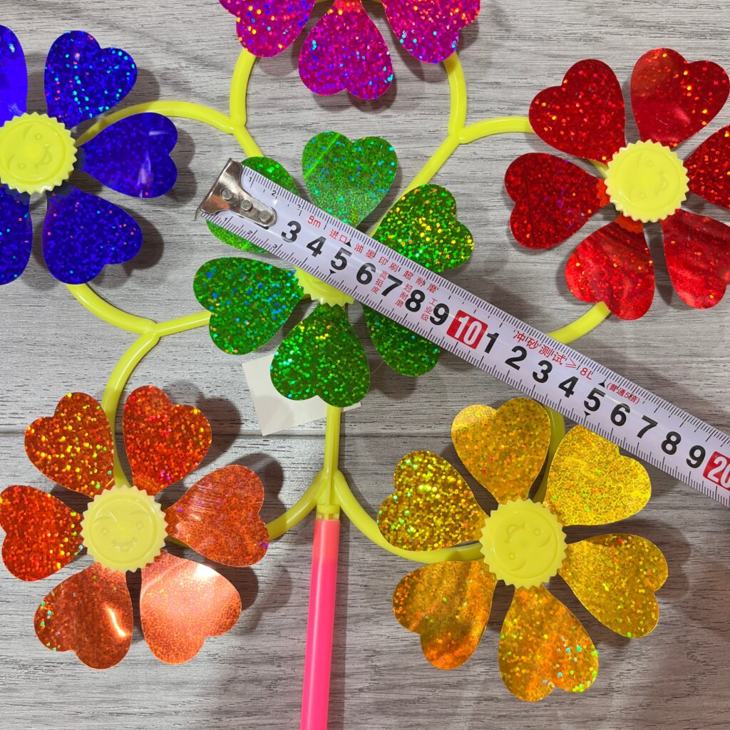 Six blossoms Glitter Sequin Pinwheel