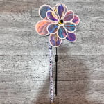 Pinwheel with double-layer structure and six colorful film blades