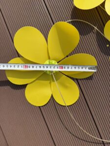 27cm Single-Layer Yellow Buckle Solid Color PP Pinwheel Garland（10 Pinwheels / 10 Meters）