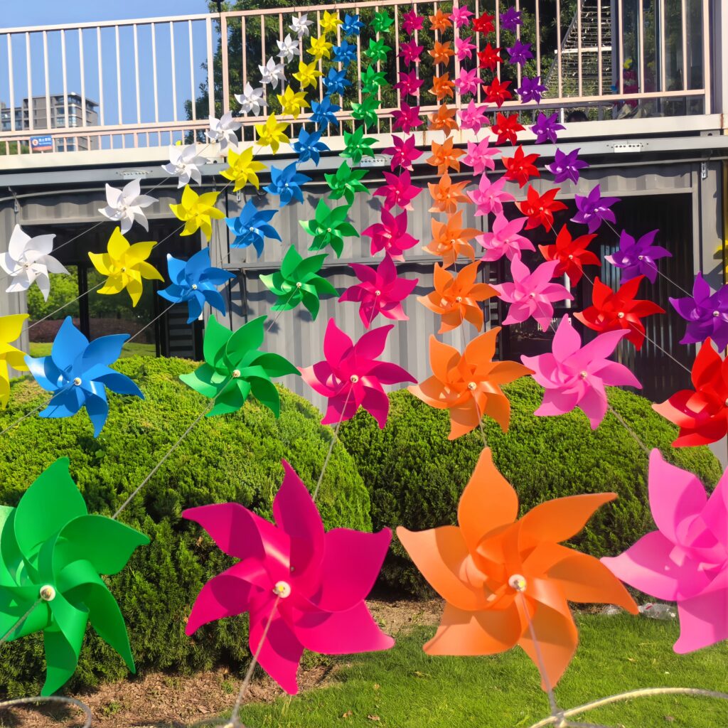 6‑Point Solid‑Color Pinwheel String
