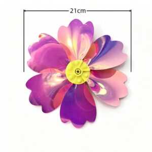 21cm solid color Single Layer Yellow Buckle Double-sided Film Heart Wind Garland (10 Pinwheels / 10 Meters)