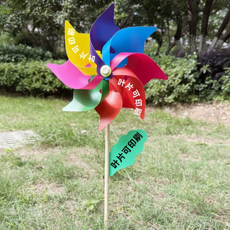 8‑Point Multi‑Color Sharp‑Tip Pinwheel with Wooden Stick
