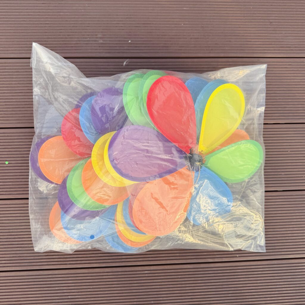 6‑Color Fabric Pinwheel Garland with Colorful Edges