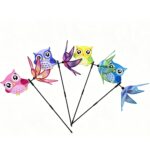 Owl‑Tail Spinning Pinwheel with Fiberglass Stick