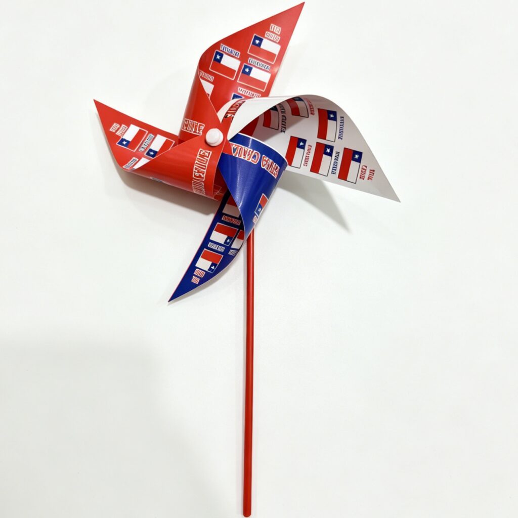 4‑Point Coated Art Paper Pinwheel with Plastic Stick