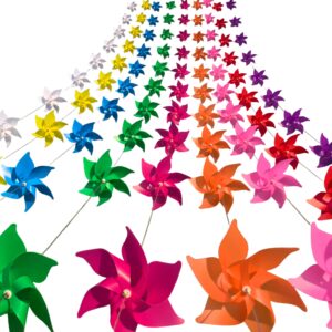21CM 6‑Point Solid‑Color Pinwheel String