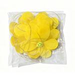 Single-Layer Yellow Buckle Solid Color PP Pinwheel Garland