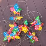 5‑Point Dot‑Stripe Printed Pinwheel String