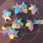 5‑Point Dot‑Stripe Printed Pinwheel String