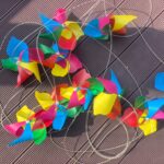 5‑Point Dot‑Stripe Printed Pinwheel String