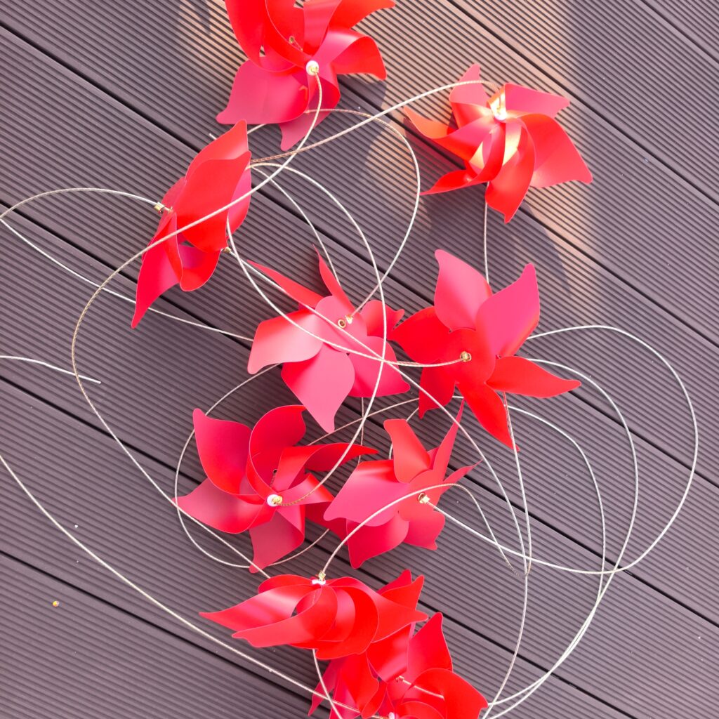 6‑Point Solid‑Color Pinwheel String