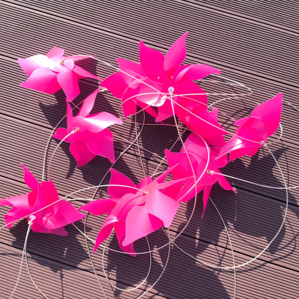6‑Point Solid‑Color Pinwheel String