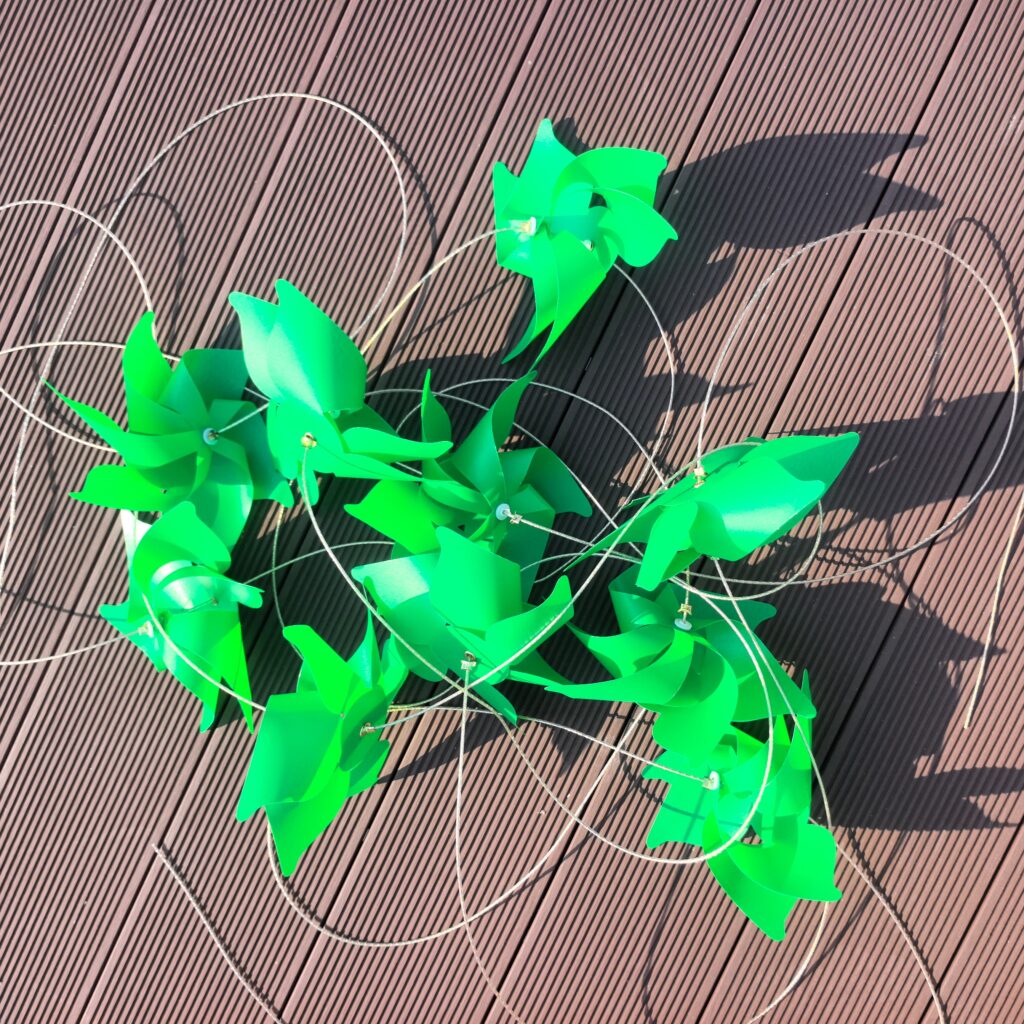 6‑Point Solid‑Color Pinwheel String