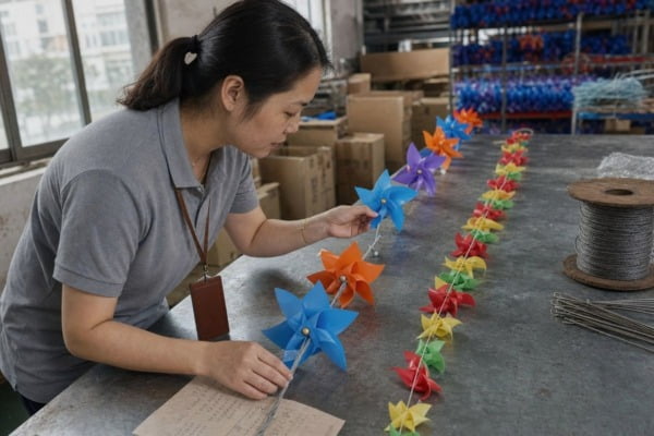 Quality Versus Cost Balance Balancing quality and cost by matching pinwheel string material to usage intensity (ID#4)