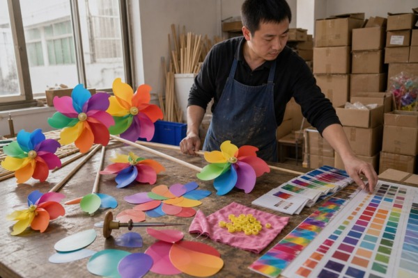 Wind Turbine Customization Options Custom wind turbine options including blade design, rotor size, and hub color (ID#2)