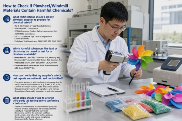 Third-Party Lab Testing Steps to arrange third-party lab testing before confirming bulk pinwheel orders (ID#5)