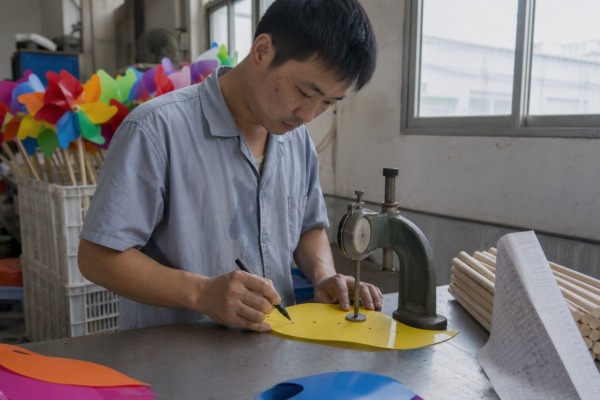 Bulk Order Quality Control Golden sample and safety certification checks before approving bulk pinwheel order (ID#4)