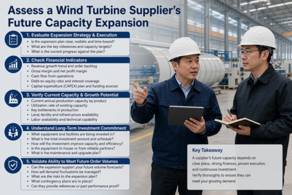 How to Assess a Wind Turbine Supplier’s Future Capacity Expansion?