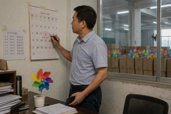 Scheduling Inspection Timing Scheduling pre-shipment inspection with pinwheel supplier based on production readiness timing (ID#2)