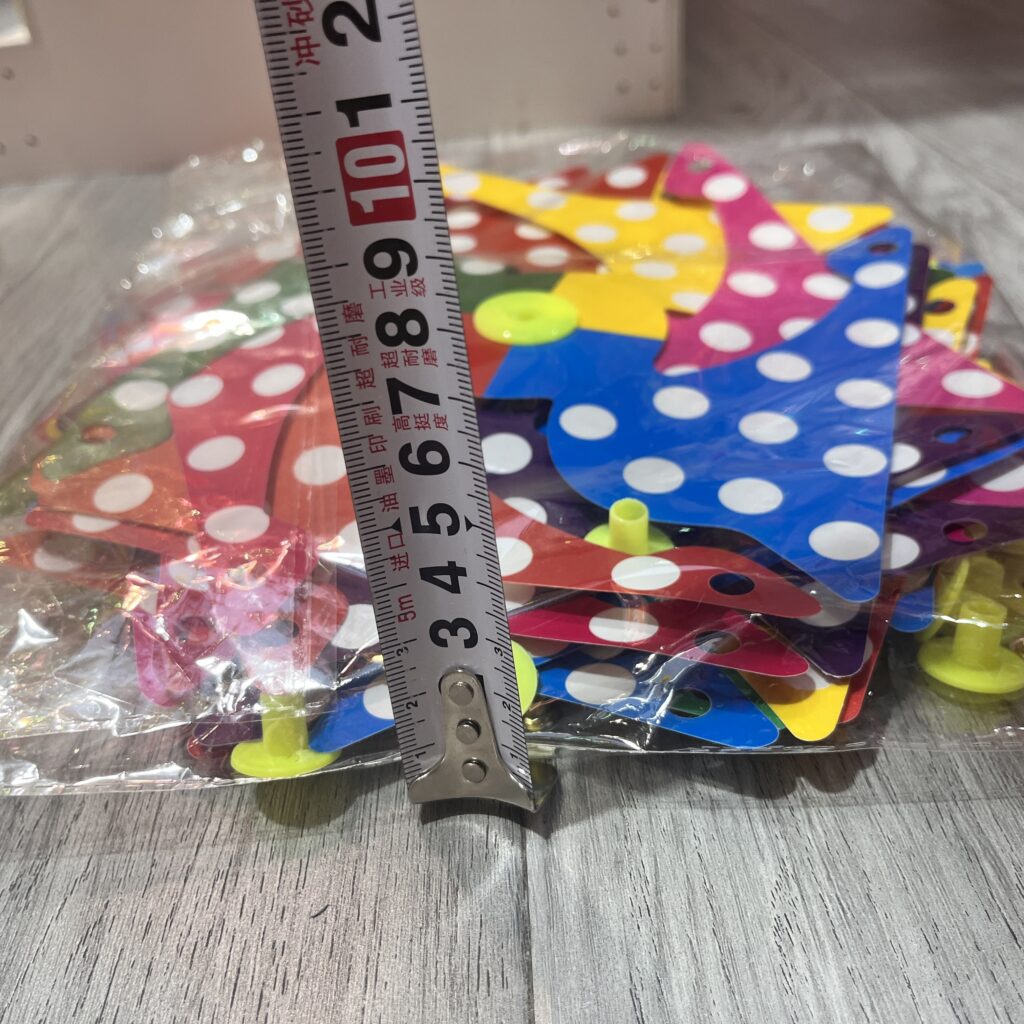 5‑Point Dot‑Stripe Printed Pinwheel String