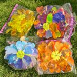 Single Layer Yellow Buckle Double-sided Film Heart Wind Garland