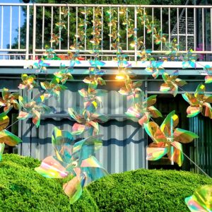 5‑Point Transparent Color Film Pinwheel String