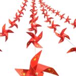 4‑Point Flag‑Print Pinwheel String