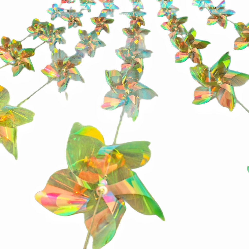 5‑Point Transparent Color Film Pinwheel String